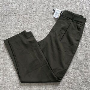 Mango Women's Slouchy Dark Olive Wide Leg Pants
